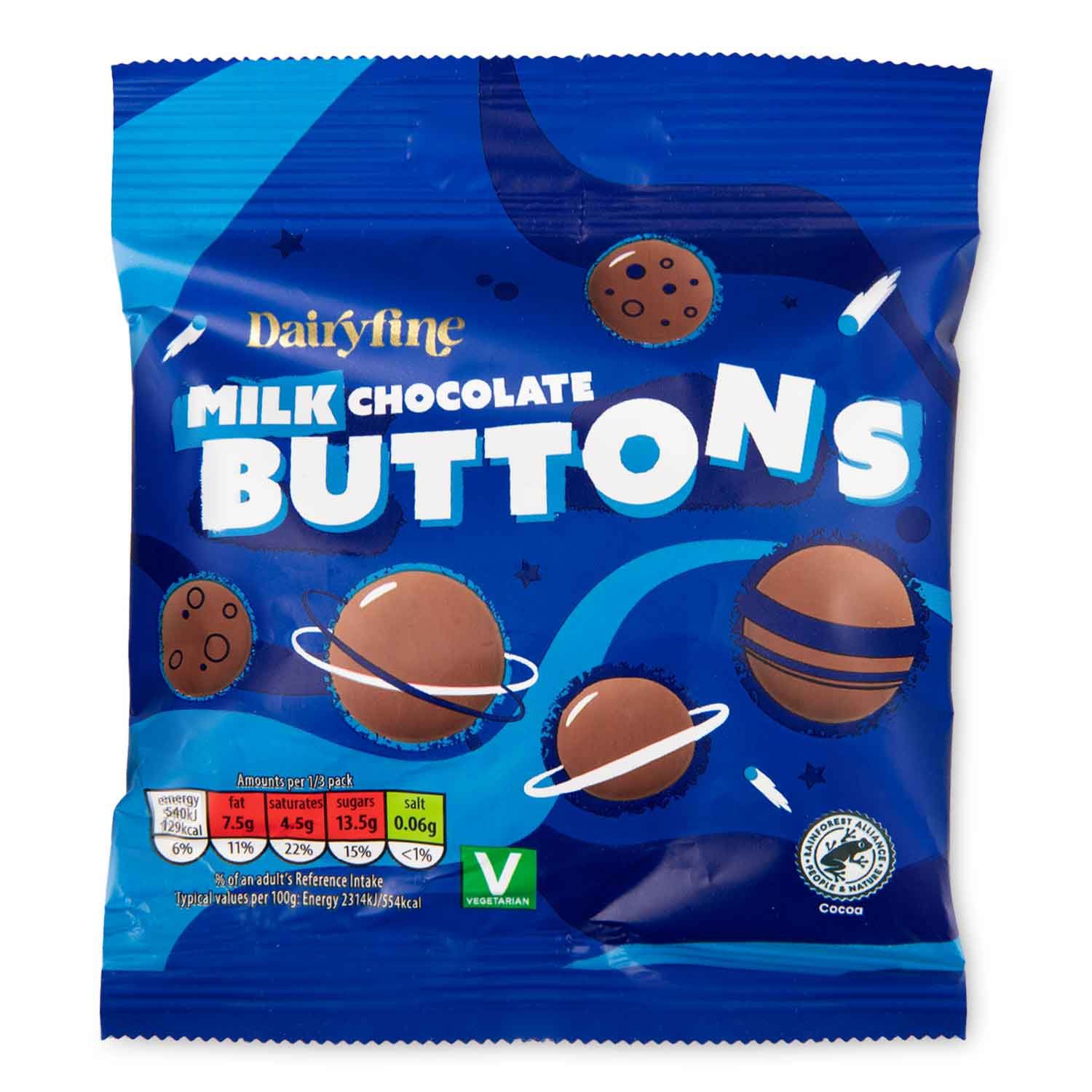 Milk Chocolate Buttons 70g Dairyfine